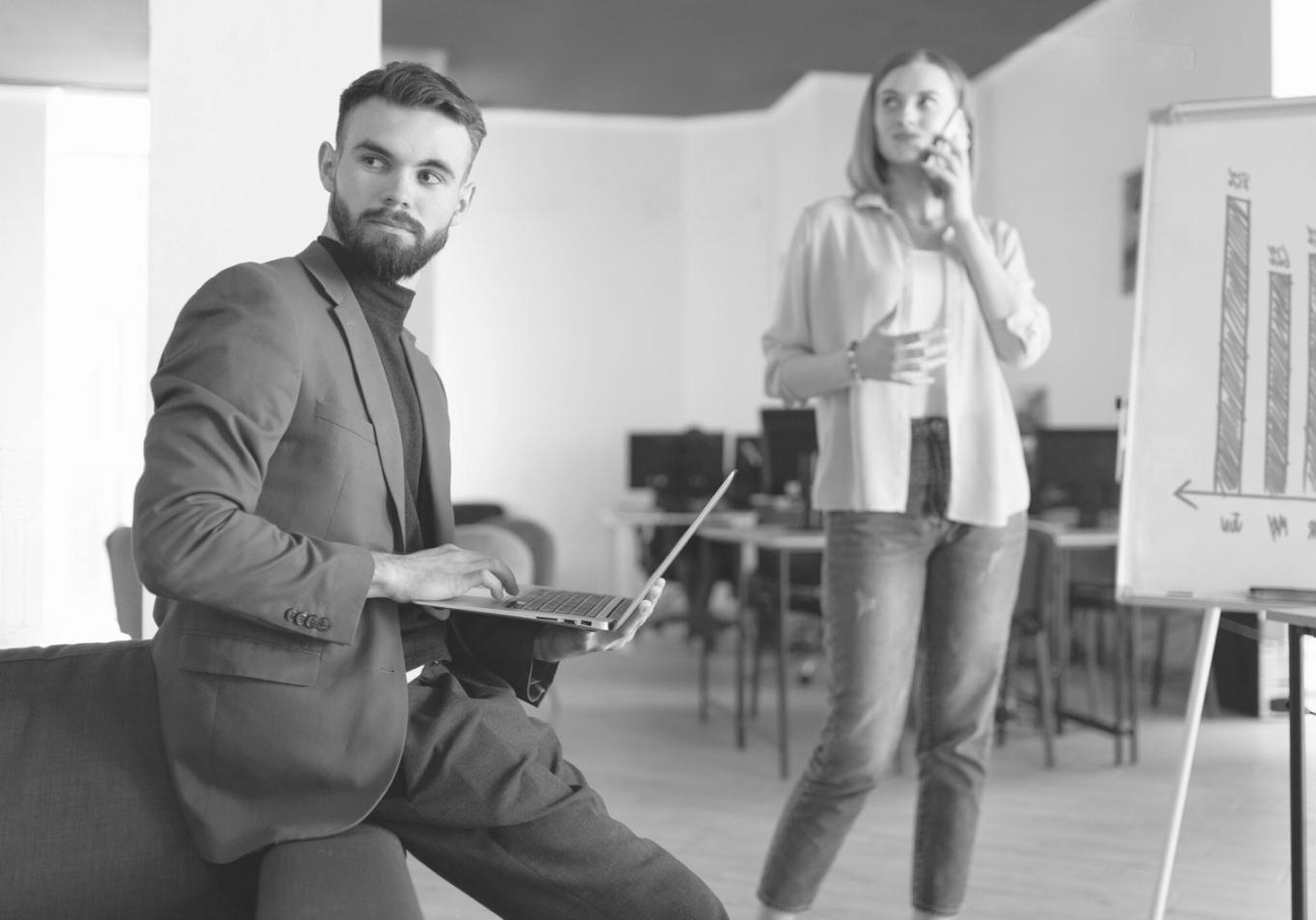 Individual reviewing investment portfolio performance