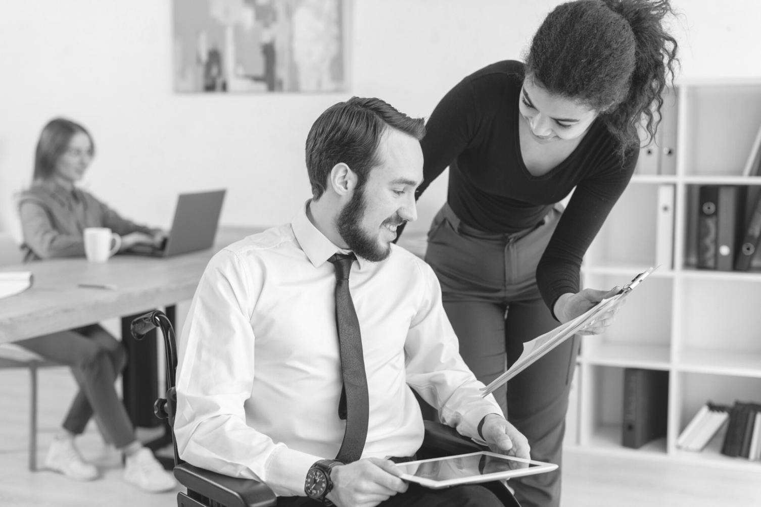 Students reviewing investment case studies and market data